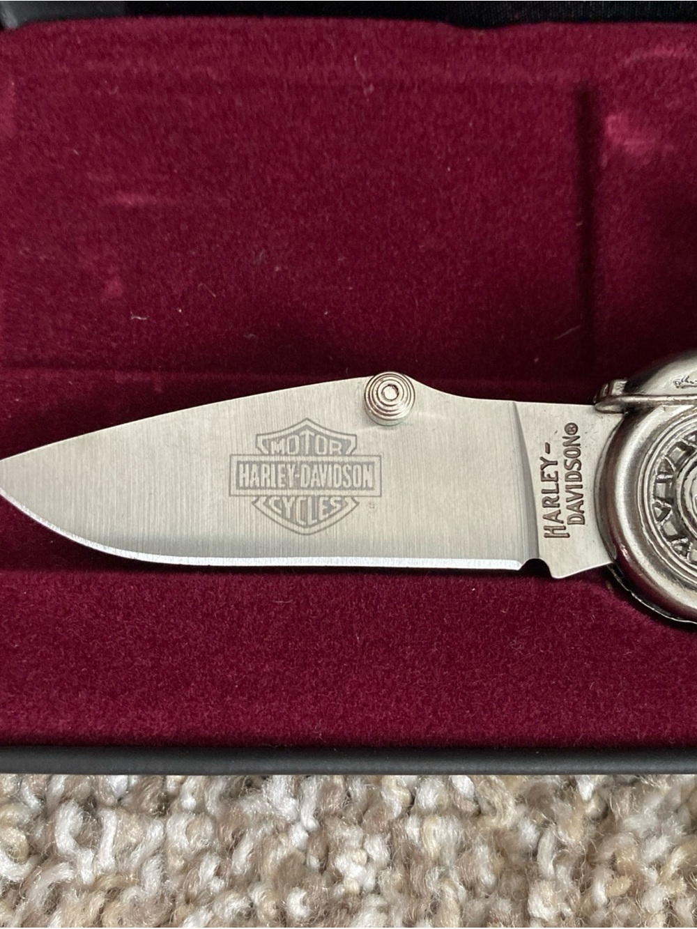 New 1998 Harley-Davidson Motorcycle Pocketknife HD-10 Softail Classic Stainless - Picture 4 of 7